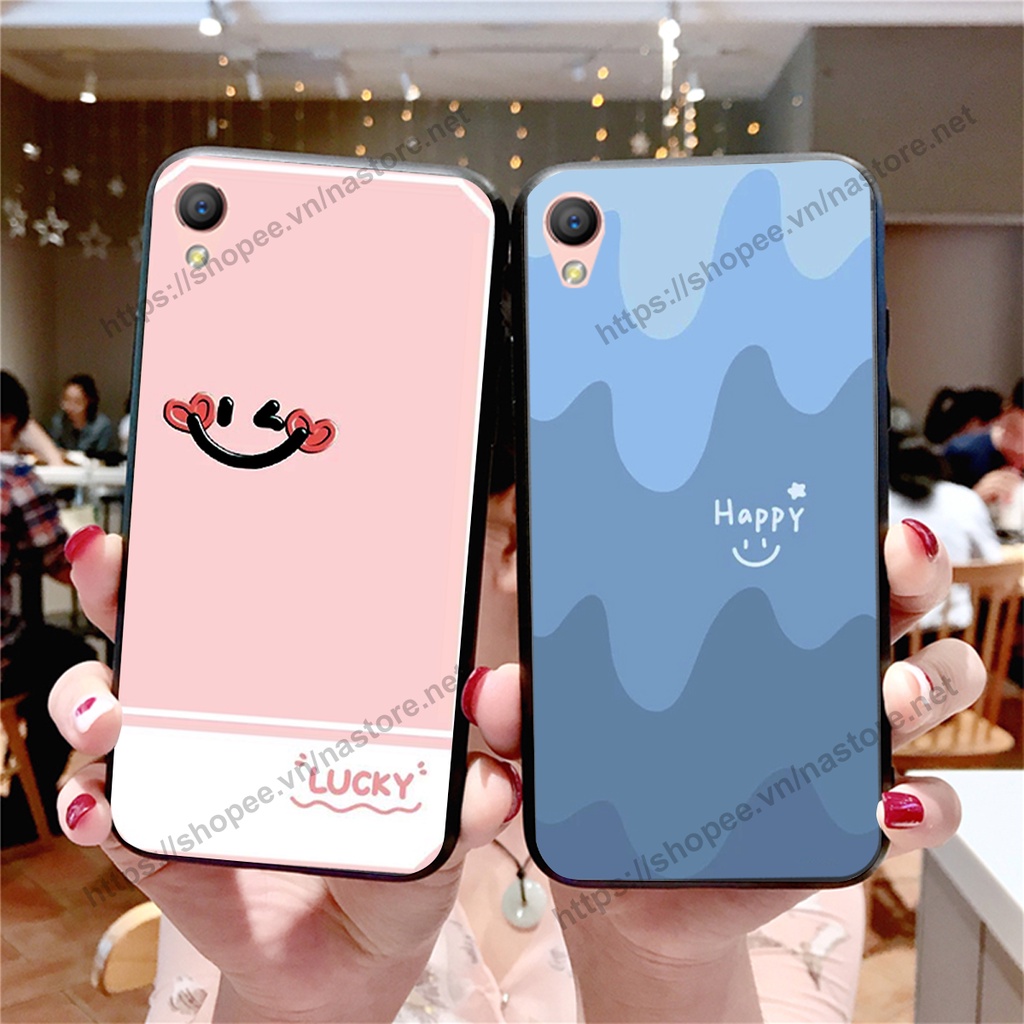 Ốp lưng Oppo A35 / F1 / A37 / Neo 9 / F1 Plus mặt cười, họa tiết caro đơn giản đẹp cute