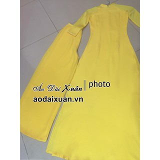 Áo dài lụa vàng trơn - 200802