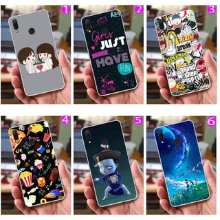 Ốp lưng Huawei Y9 (2019) (dẻo viền trắng trong) - Hình Tiểu Cương Thi, Couple, Flat Lay