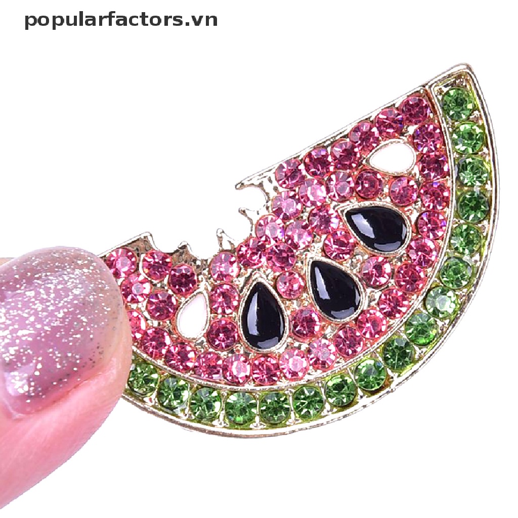 Ghim Cài Áo Hình Dưa Hấu Đính Pha Lê Thời Trang