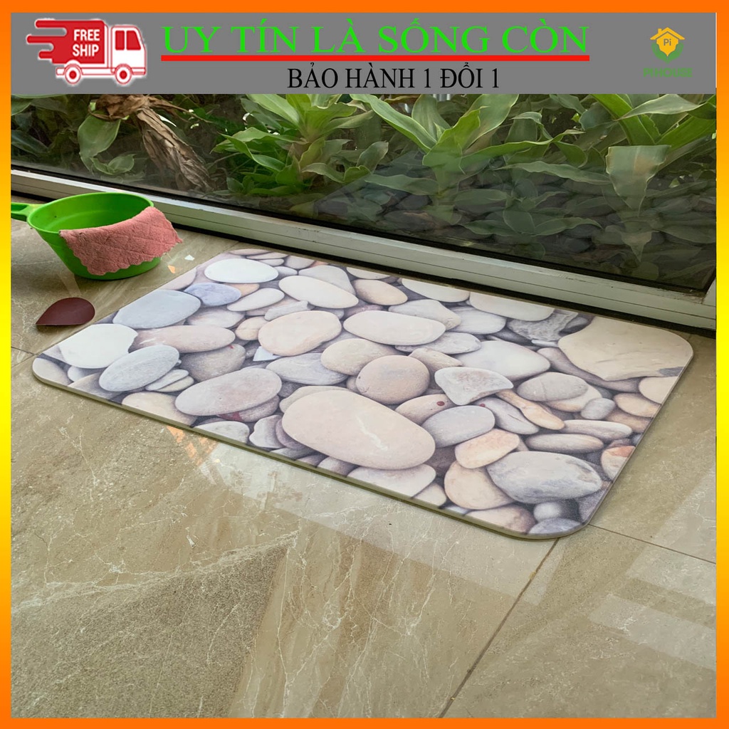 [ĐẸP-RẺ-XỊN] Thảm đá chùi chân cao cấp, siêu thấm, chống trượt, đa dạng mẫu mã