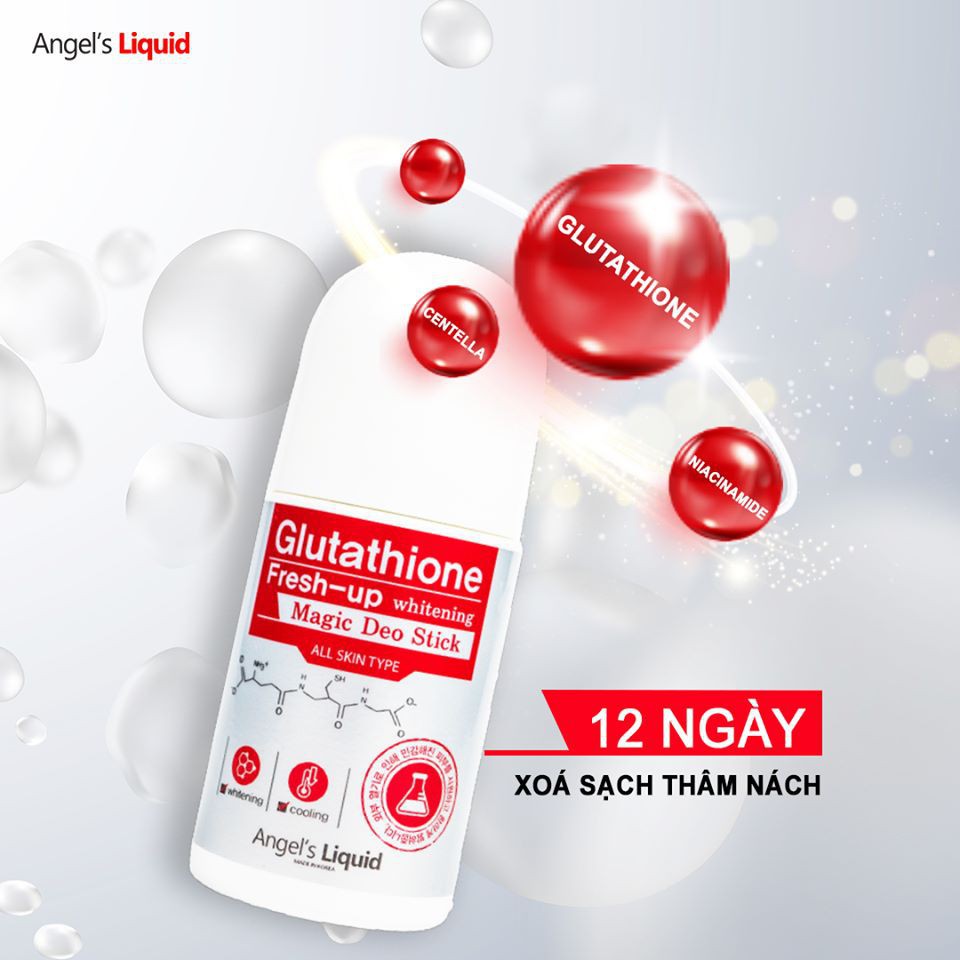 Lăn Khử Mùi ANGEL’S LIQUID Dưỡng Trắng Giảm Thâm Glutathione KOREA