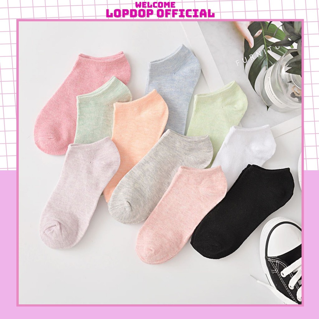 Tất vớ cổ ngắn nhiều màu kiểu dáng trẻ trung - TAT19 LOPDOP OFFICAL