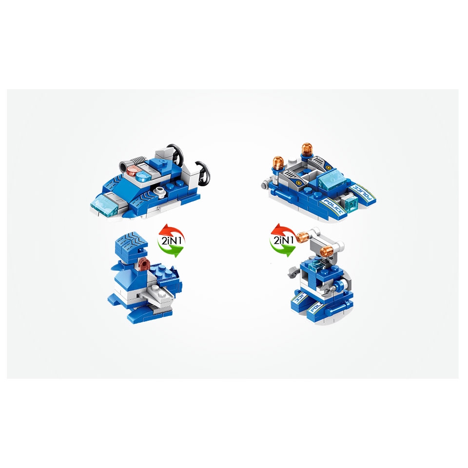 Lego Bộ Đồ Chơi Lắp Ráp Xe Cảnh Sát / Cảnh Sát / Xe Cảnh Sát 12 Trong 1 Sáng Tạo Cho Bé Trai