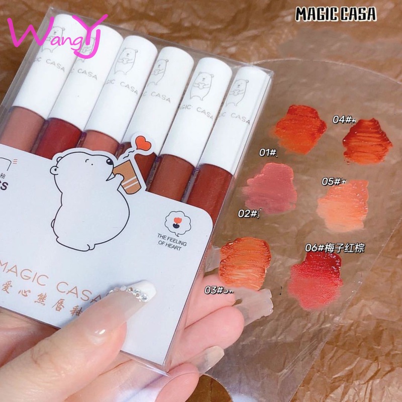 [Hàng mới về] Set 6 son kem Mori Mystery tông nhung lì được đóng hộp cho học sinh