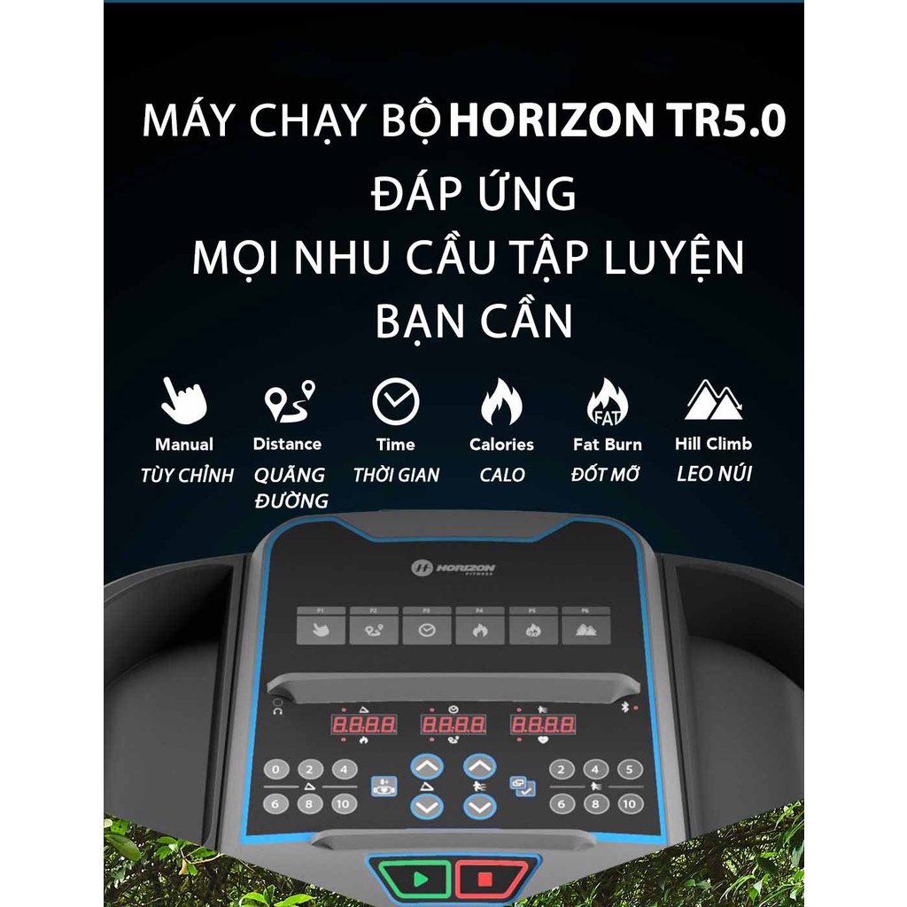 Máy Chạy Bộ Gấp Gọn Thông Minh Mỹ Horizon TR5