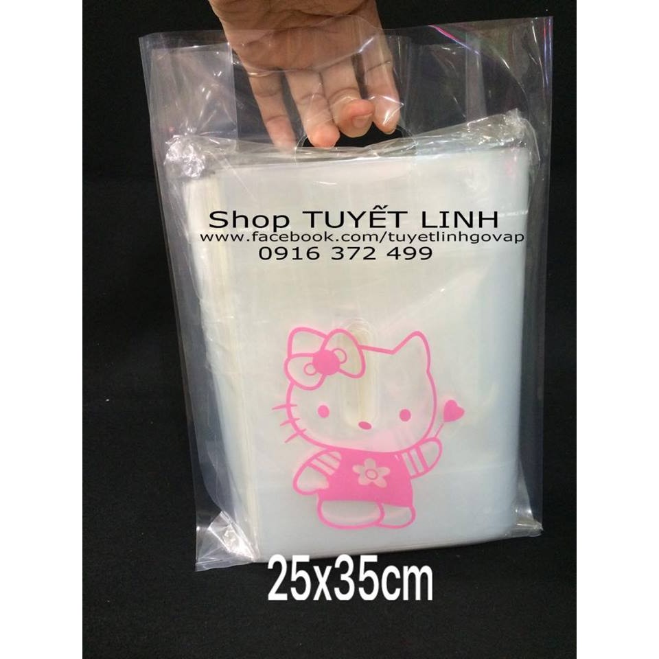 Túi kiếng trong  in hình kitty 1 màu : 15k / 100g