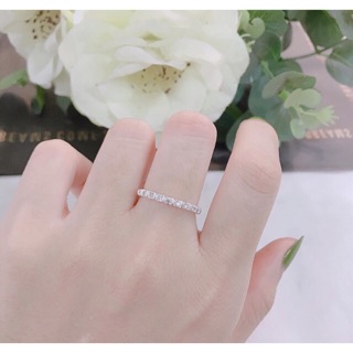 Nhẫn bạc ta dành cho nữ kiểu xoắn hột sáng đẹp