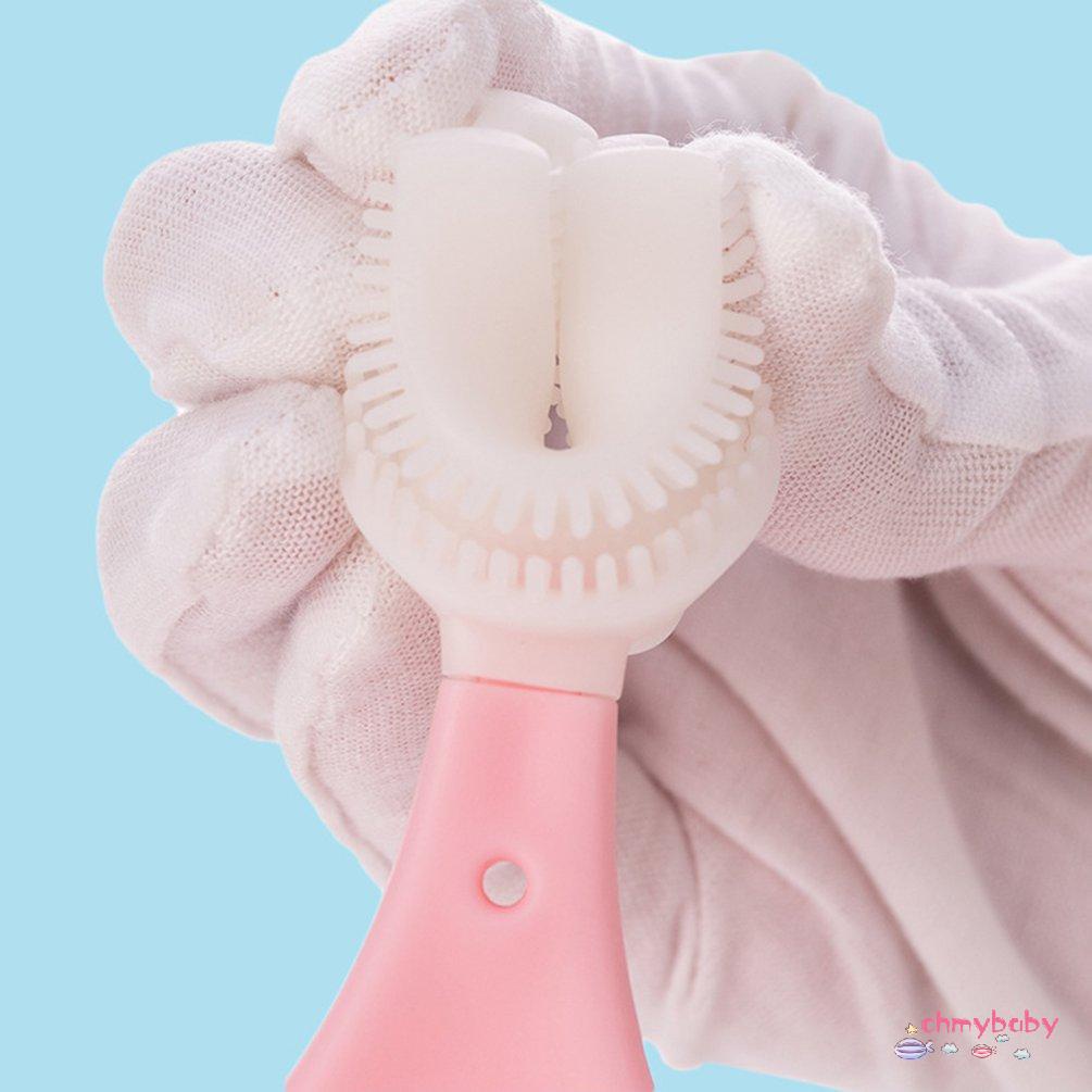 [Hàng mới về] Bàn chải đánh răng cao su mềm kiểu chữ U dành cho trẻ em