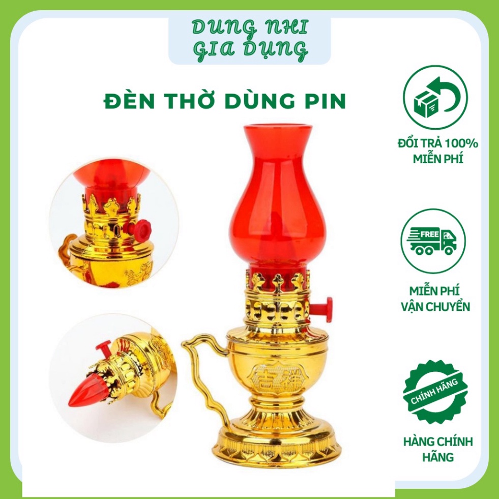 Đèn Thờ Sử Dụng Pin Thiết Kế Sang Trọng Cổ Kính Đèn Bàn Thờ Vĩnh Cửu Hot