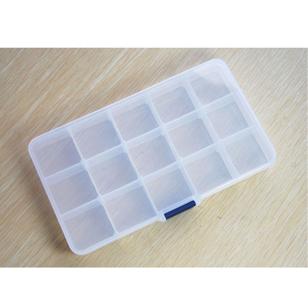 Hộp Đựng Nữ Trang 15 Ngăn Có Thể Điều Chỉnh Bằng, Hợp Đựng Hột Cườm