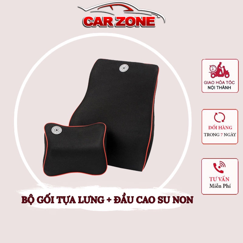 Gối Tựa Đầu Cao Su Non Ô Tô – Bộ Gối Tựa Đầu Và Tựa Lưng Cao Su Cao Cấp