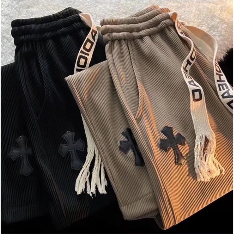 Quần Legging Dây Rút Dáng Rộng Phong Cách Retro Cho Nam unisex quần dài ống rộng nam quần hoạ tiết  jogger