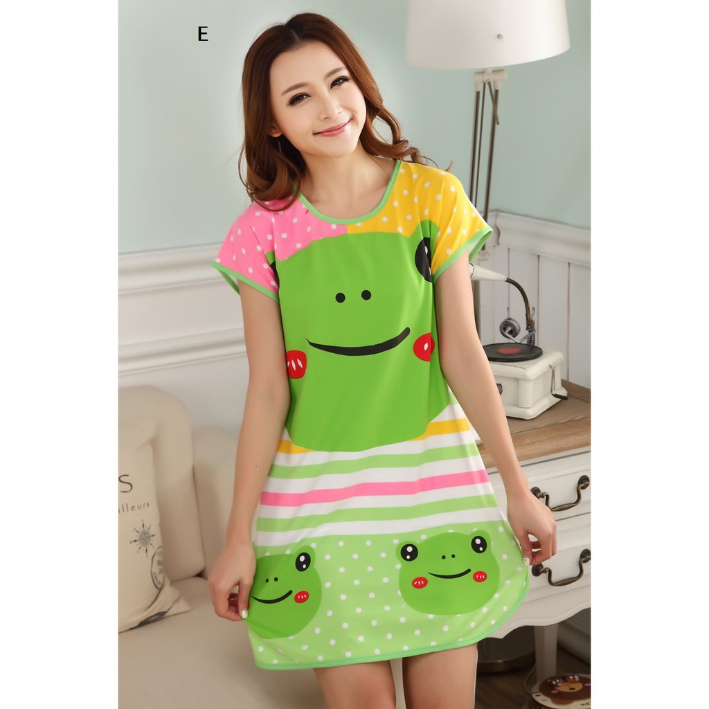 Women Pajamas Sleepwear Nightwear Sleep Dress Cartoon Evening Dress | BigBuy360 - bigbuy360.vn