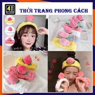 Băng đô 3D trái đào chất mềm mịn siêu xinh
