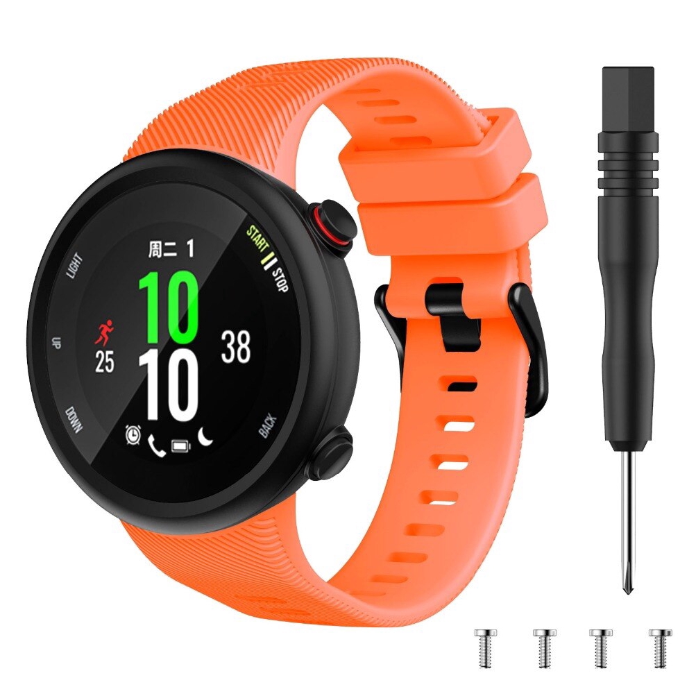 Dây Đeo Thay Thế Chất Liệu Silicon Thiết Kế Sọc Gân Nổi Cho Garmin Swim 2 / Garmin forerunner 45