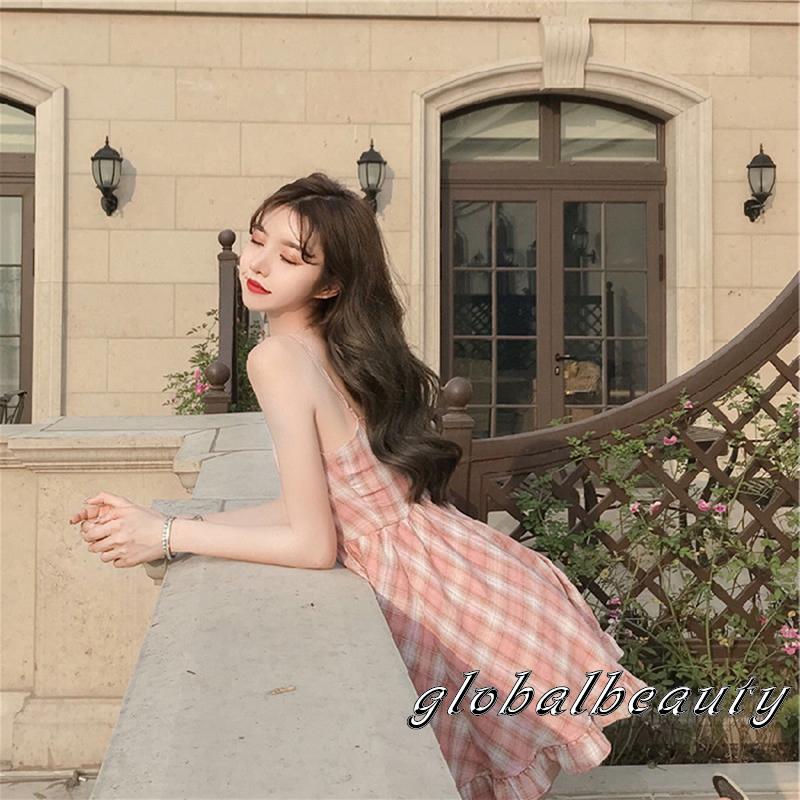 Đầm không tay Họa Tiết Caro Thời Trang Quyến Rũ