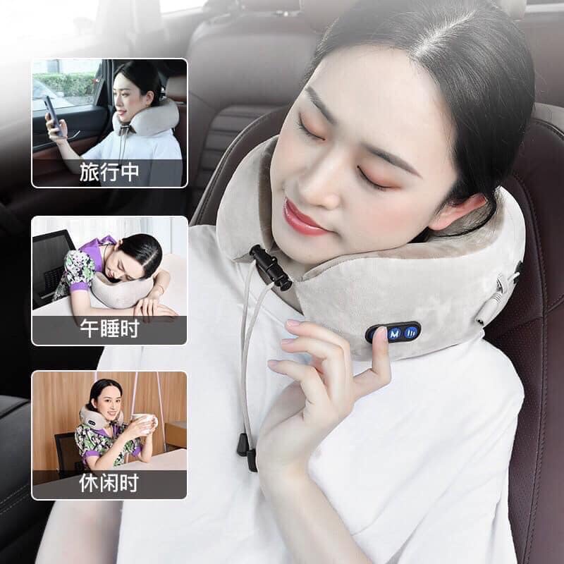 GỐI MASSAGE CỔ LOẠI TO, DÙNG LÀM GỐI ĐỠ CỔ Ô TÔ TIỆN DỤNG