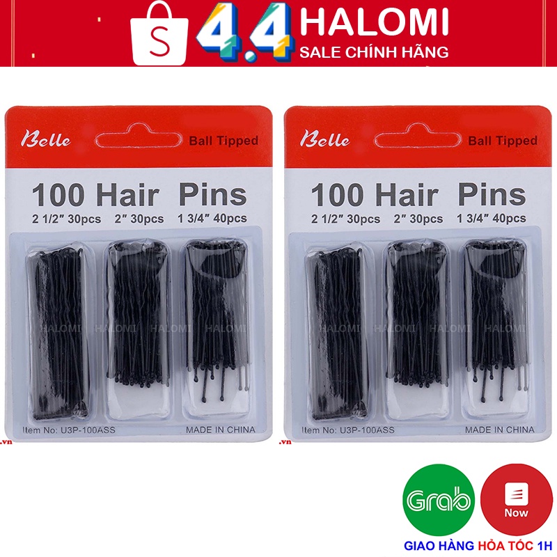 Set Kẹp Chữ U 100 Chiếc Gim Gồm Cả 3 Size Tiện Lợi Chuyên Dung Làm Tóc