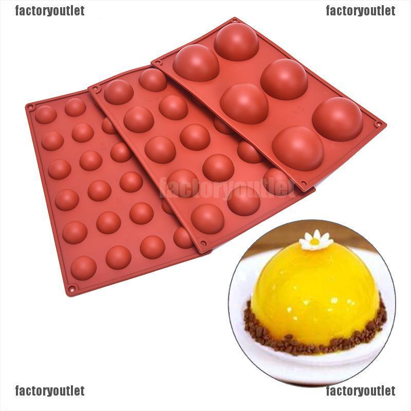 Khuôn Silicone Làm Bánh / Kẹo / Sô Cô La Hình Bán Cầu