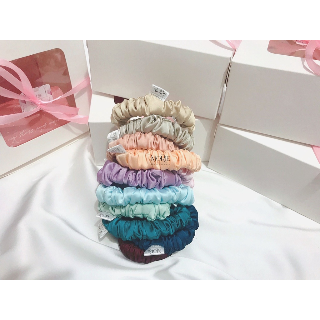 Buộc Tóc Lụa Mulberry 100% Cao Cấp Ngăn Ngừa Xơ Rối Tóc Size nhỏ | Mulberry Silk Hair Scrunchie