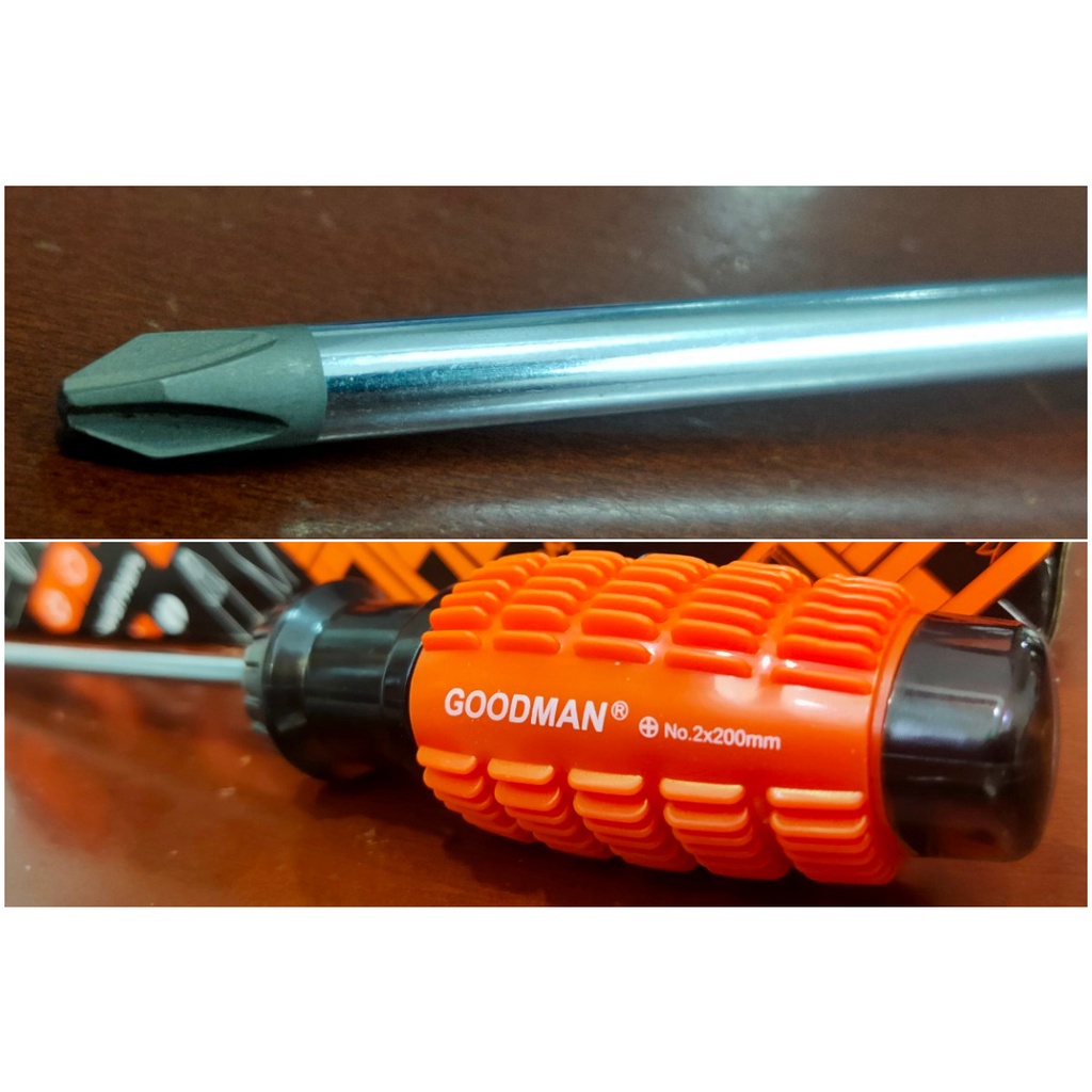 Tua vít Goodman P91 cán gai cam cao su êm cao cấp bake + dẹp