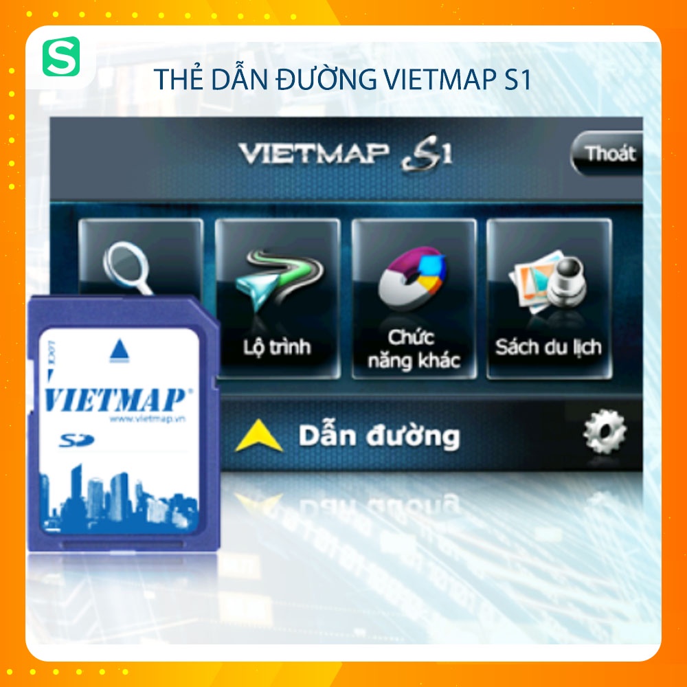 Thẻ dẫn đường Vietmap S1 cho màn hình DVD Ô Tô - Dữ liệu mới nhất