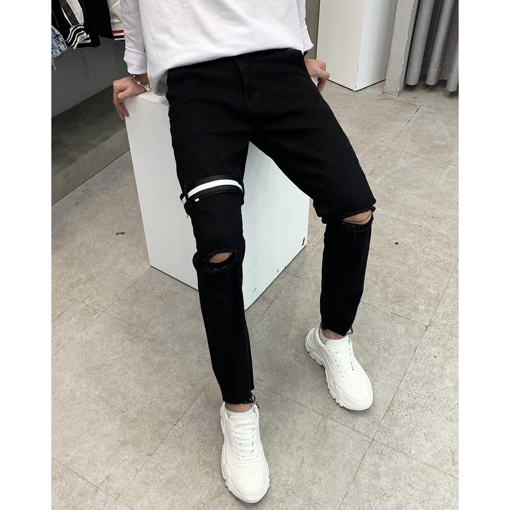 Quần jeans đen from dáng ôm nhẹ - chất bò dày dặn siêu đẹp - 2081