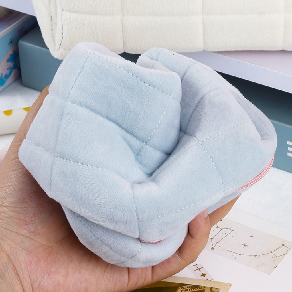 Hộp Đựng Bút Đồ Trang Điểm Bằng Vải Nỉ Nhiều Màu Nhỏ Gọn Tiện Dụng Cho Học Sinh