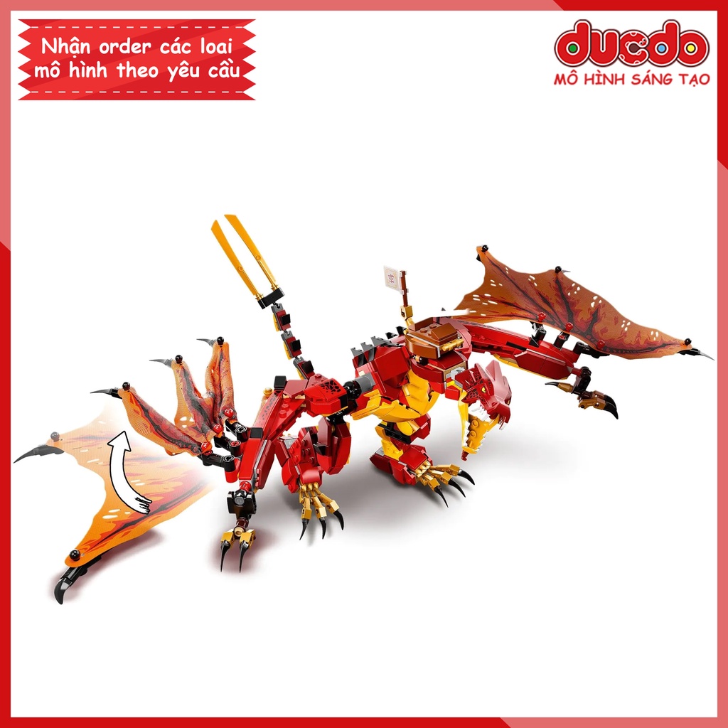 07080 TANK 60080 Lắp ghép Ninjago Rồng phun lửa KAI - Đồ chơi Xếp hình Mô hình 71753 BLA LRI