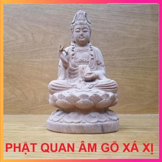 Tượng phật bà quan âm để ô tô gỗ xá xị