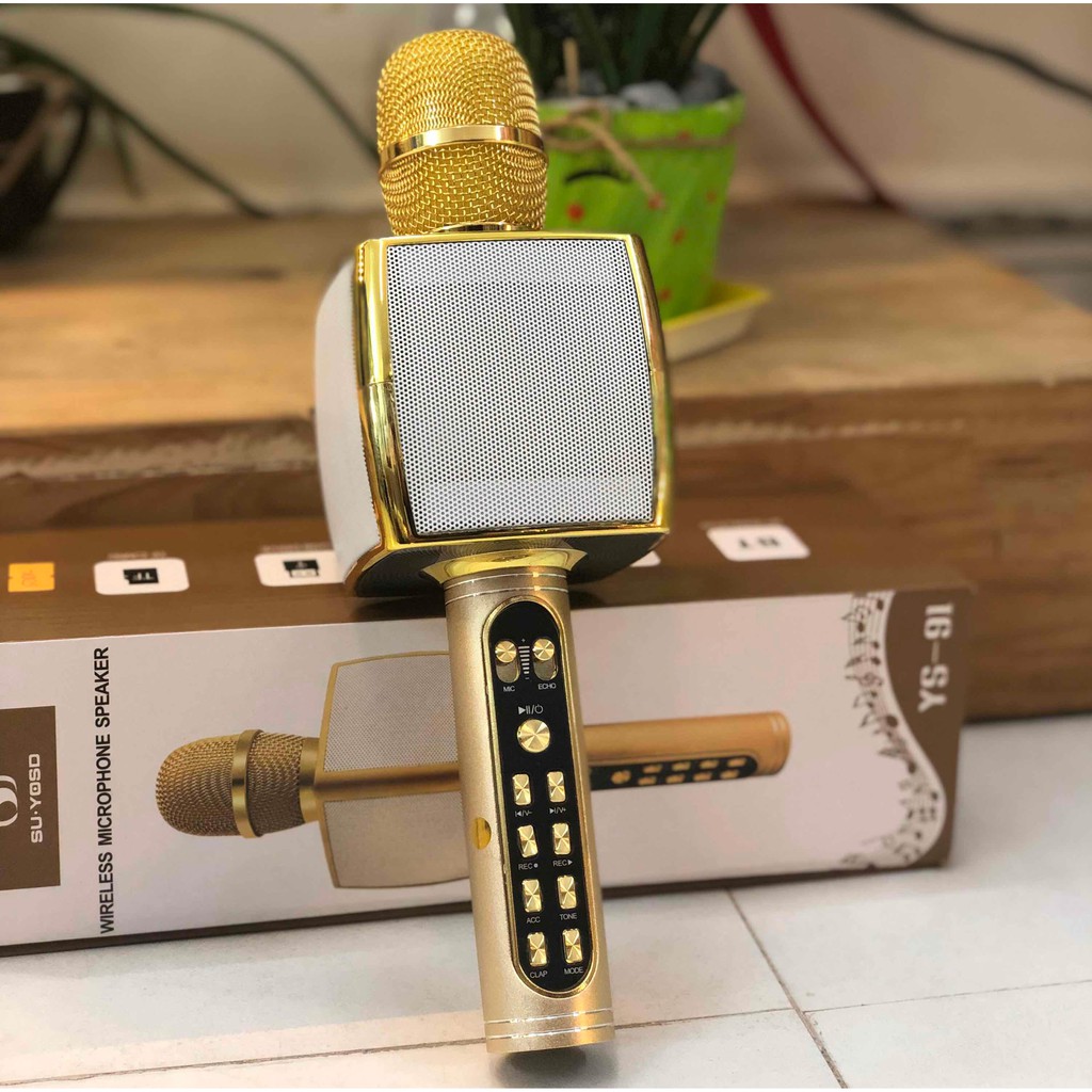 Mic karaoke bluetooth YS91 kèm loa,chất âm cực đỉnh,có hỗ trợ ghi âm thẻ nhớ,hàng xịn xò, bảo hành 1 đổi 1 trong 6 tháng