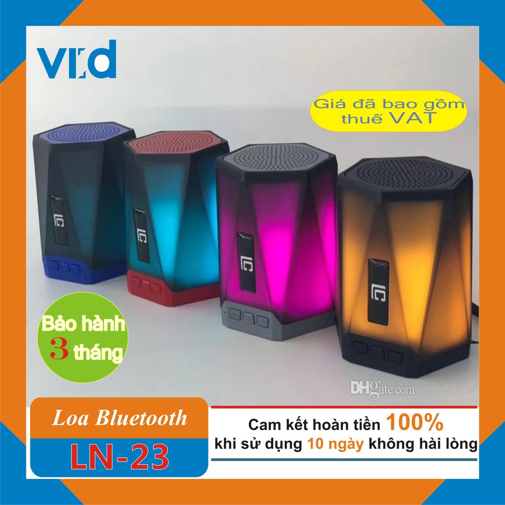 Loa Bluetooth Mini LN-23 - Đèn Led đổi màu - Bảo hành chính hãng 3 tháng