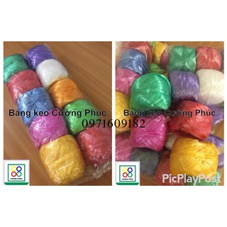 10 cuộn dây nilon bóng màu buộc hàng