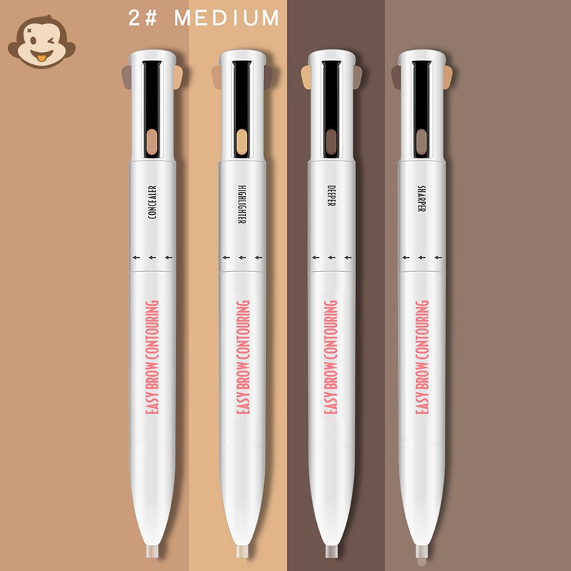 (Hàng Mới Về) Bút Kẻ Lông Mày 4 Trong 1 Chống Nước Chống Mồ Hôi Tiện Dụng | BigBuy360 - bigbuy360.vn