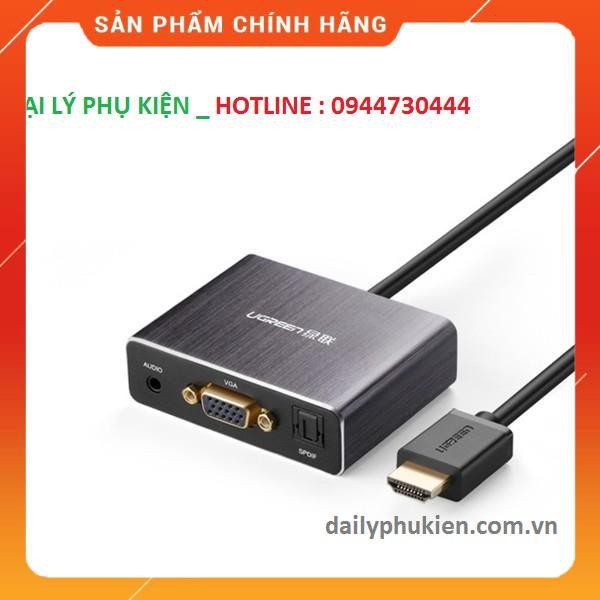 (Có sẵn) Cáp chuyển HDMI sang VGA + Audio và 1 cổng quang Ugreen 40282