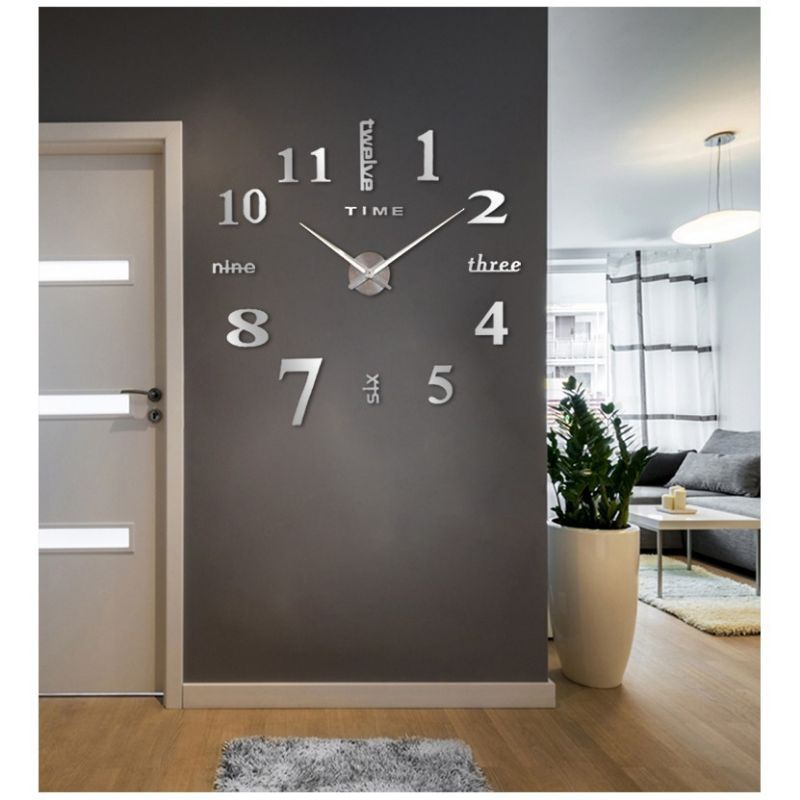 ĐỒNG HỒ DÁN TƯỜNG, TRANG TRÍ NHÀ CỬA 3D LOẠI NHỎ CHẠY BẰNG KIM