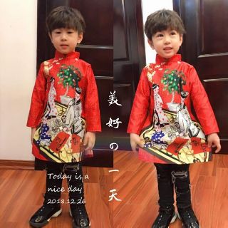 Com bo 2 áo dài ông đồ