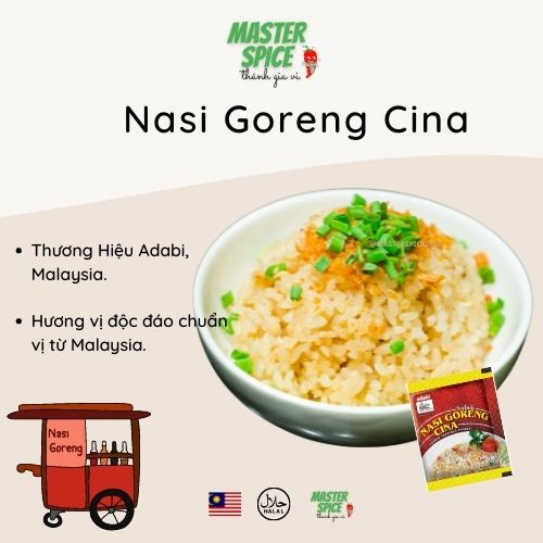 Gói gia vị cơm chiên dương châu khối lượng 17g
