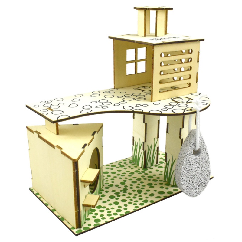 Đồ chơi trốn tìm bằng gỗ 5 kích thước tùy chọn cho chuột hamster