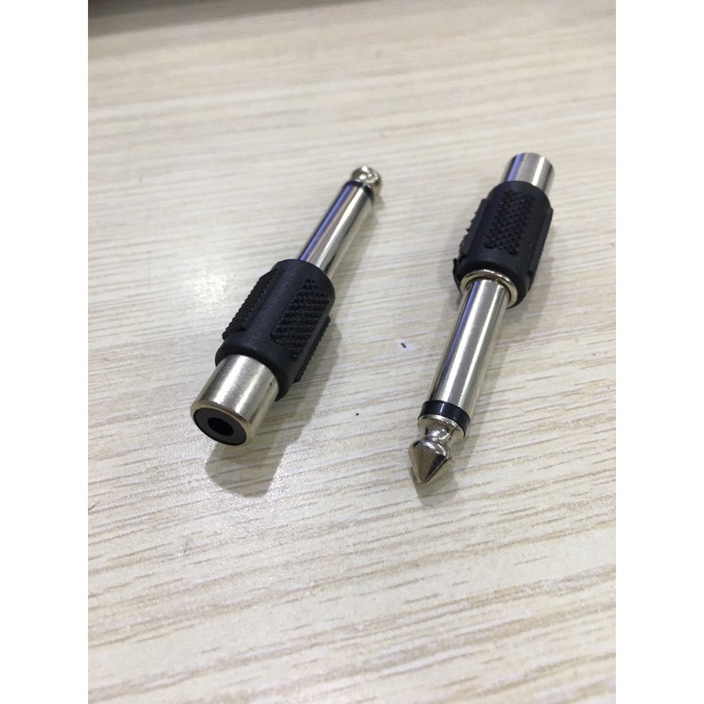 Jack chuyển 6.5mm  đực ra hoa sen  cái - 6.5mm ra RCA