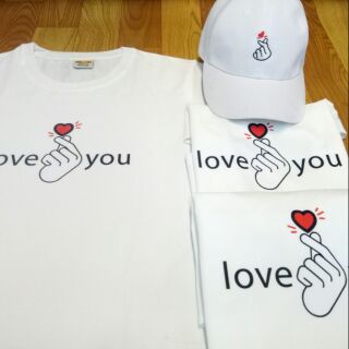 Áo Thun Gia Đình In Hình Thả Tim Đơn Giản Dễ Thương Đi Chơi Đi Biển Vải Thái