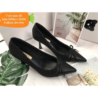 Giầy 7cm mũi nhọn, gót chống xước