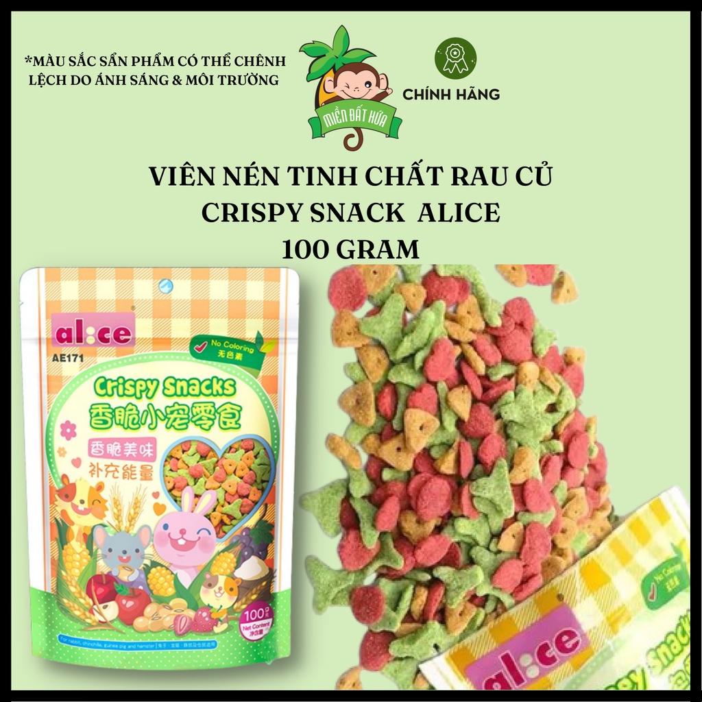 Ăn dặm thỏ bọ - Salad rau củ sấy giòn & viên nén chính hãng Alice dành cho hamster, thỏ, bọ, chinchilla, rat,...