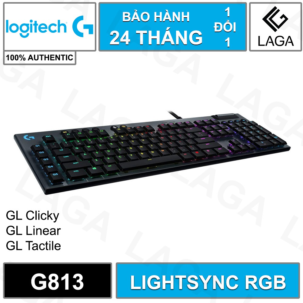 [Mã 267ELSALE1 giảm 5% đơn 3TR] Bàn Phím Cơ Gaming Logitech G813 LIGHTSYNC RGB GL Clicky | GL Linear | GL Tactile