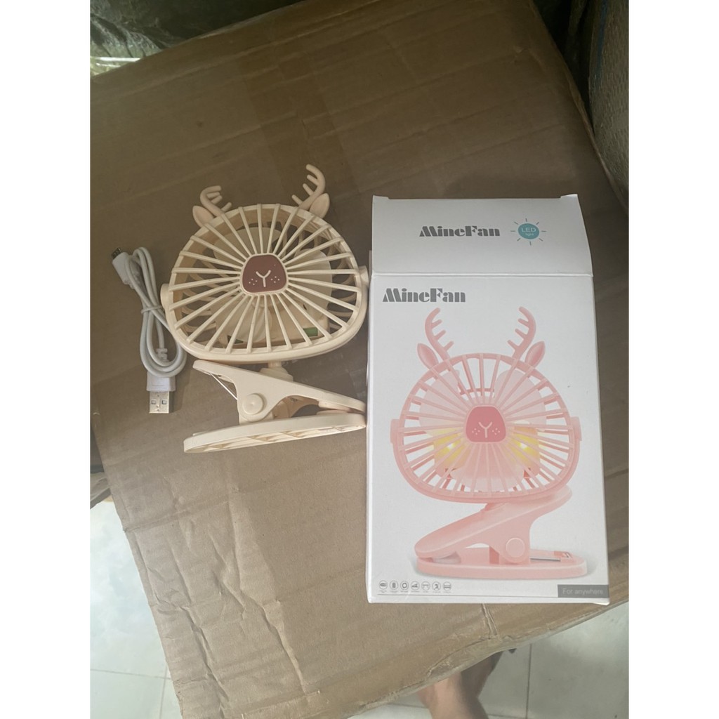 [FREESHIP] Quạt mini fan để bàn siêu mát có đèn ngủ ban đêm cực kì tiện lợi ( quạt kẹp ) | BigBuy360 - bigbuy360.vn