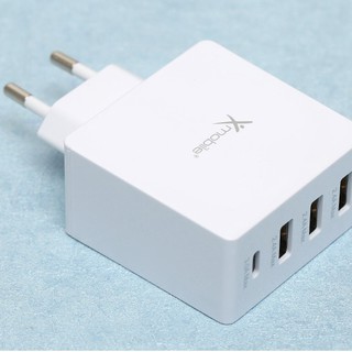 Adapter sạc 4 cổng USB Type C 4.8A Xmobile DS931 Trắng