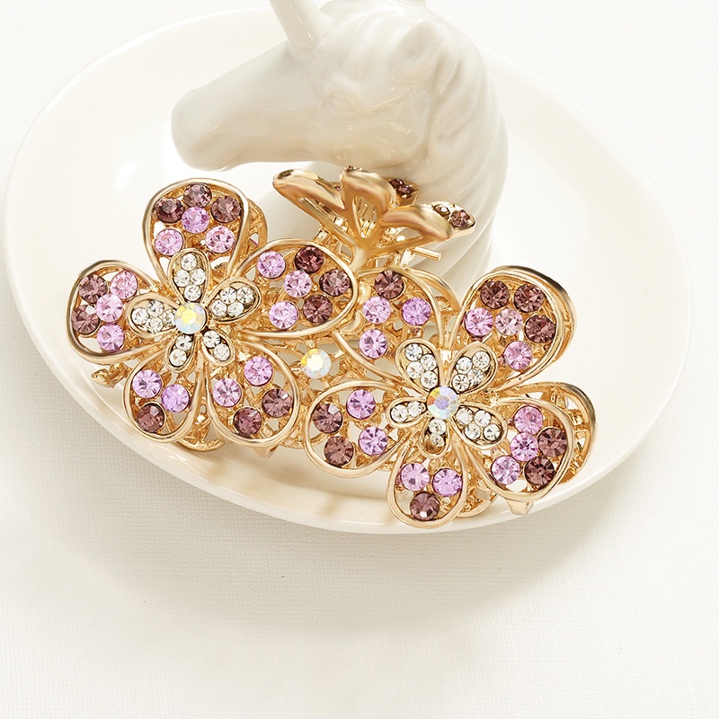 Kẹp Tóc Hình Hoa Đính Đá Phong Cách Thời Trang Hàn Quốc