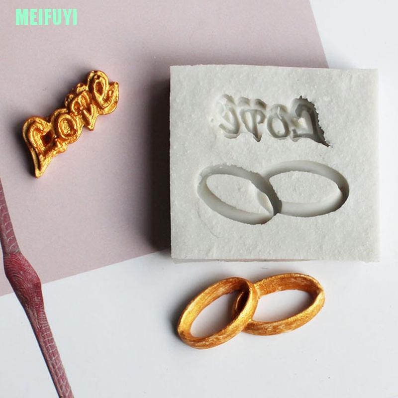 Khuôn Silicon Làm Bánh Đa Năng Tạo Hình Chiếc Nhẫn Chữ Love Sáng Tạo