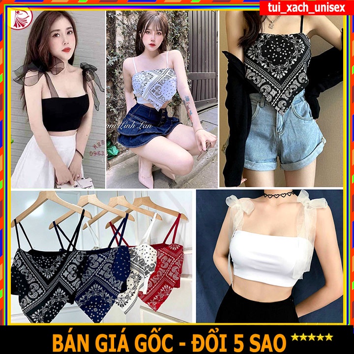 🦋 SIÊU PHẨM HOTGIRL 🦋 SÉT ÁO ỐNG YẾM 2 DÂY CROPTOP SIÊU HÓT 2 KIỂU CỘT NƠ VÀ KÈM ÁO LÓT